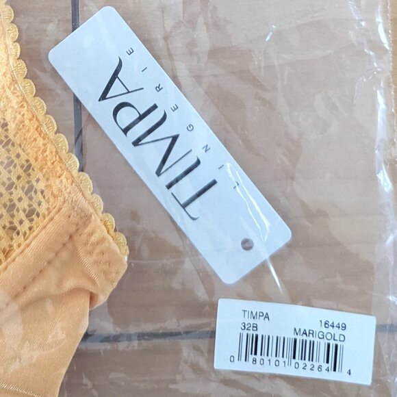 NWT Timpa Lingerie Alice Demi Bra (still in bag) 32B Marigold color - Picture 7 of 9